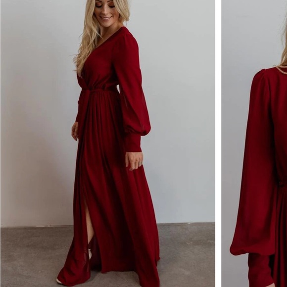 Baltic Born Celine Maxi Dress - Wine Red 3XL - Picture 4 of 15